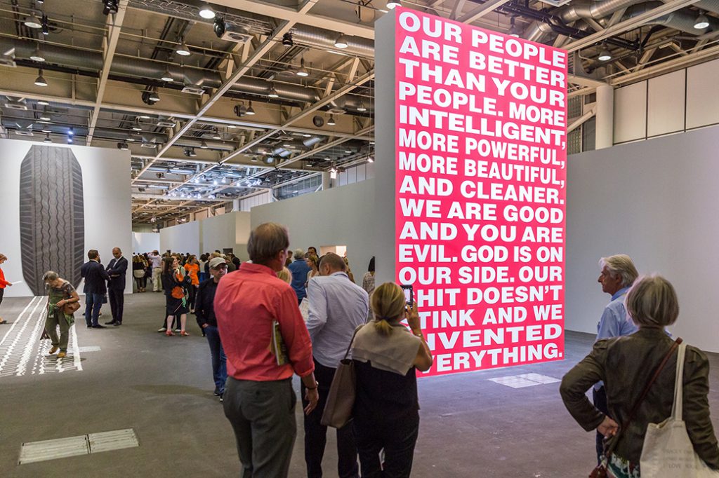 Barbara Kruger, « Untitled (Our people are better than your people) » (1994). Photo © Art Basel