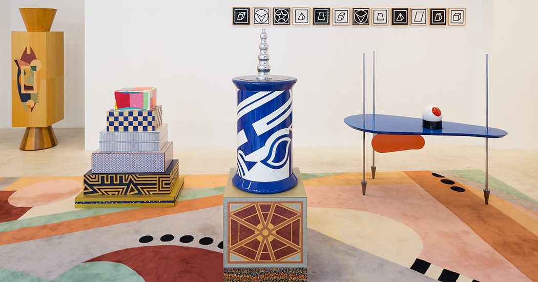 Vue de l’exposition « Spazio Tattile : Chapitre 2 – Maison d’un collectionneur », Galerie Italienne, Paris.