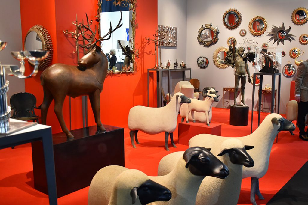 Lalanne et Line Vautrin sur le Stand de Jean-David Botella.