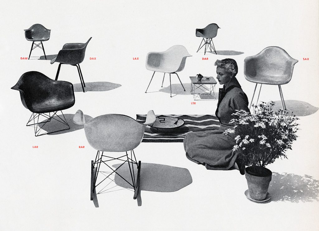 La plastic armchair de Eames dans le catalogue d'Herman Miller, 1952. © Herman Miller archive